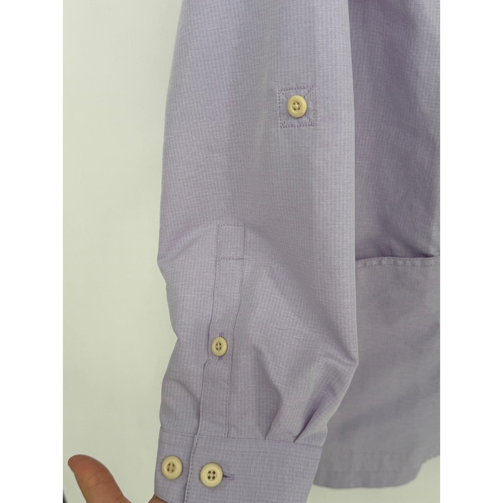 Duluth Trading Co Button Up Shirt Women 2X Purple Long Sleeve Utility Garden - Picture 4 of 8